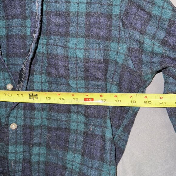 Vintage PENDLETON 100% Virgin Wool Authentic Black Watch Tartan Shirt Mens M - Picture 7 of 13